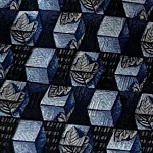 Ermenegildo Zegna Mens 100% Silk Tie- Black/Dark Blue/Lt. Blue & Grey